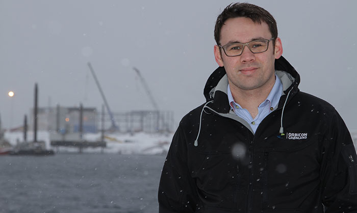 Inooraq Brandt ved havnen i Nuuk. Foto: Orbicon Grønland